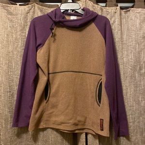 Melanzana sweater size: M brown and purple
